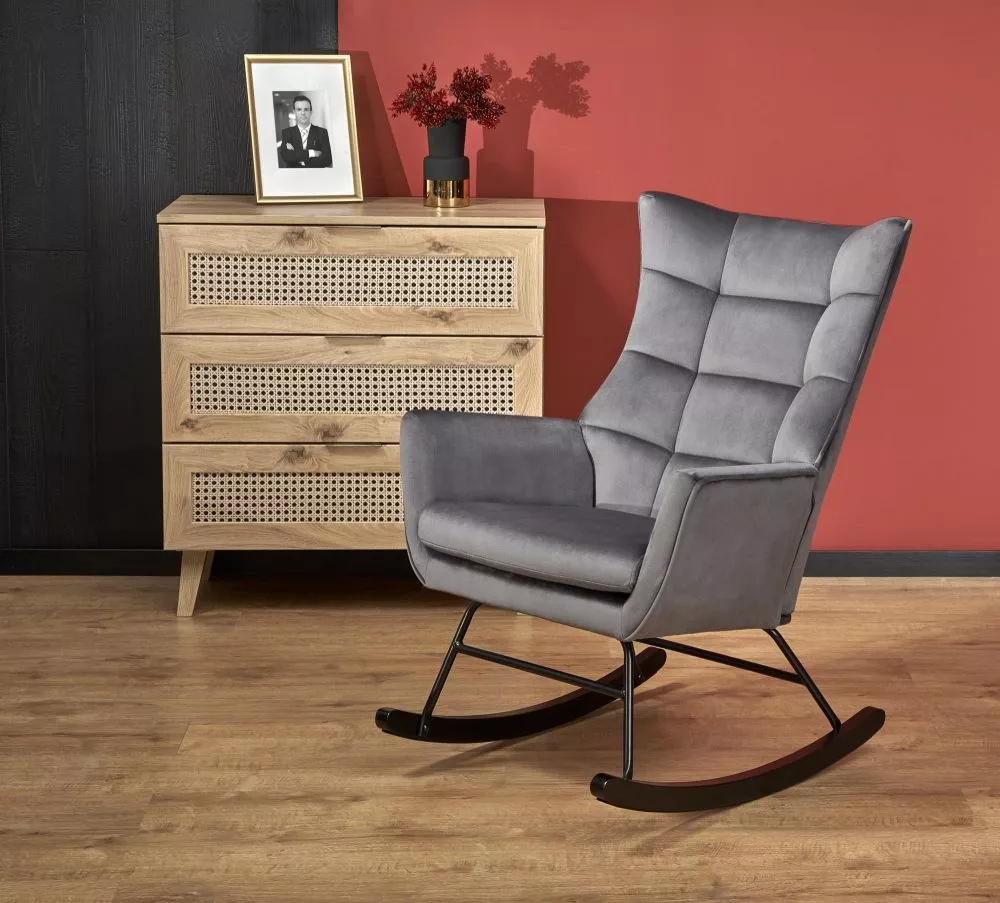 Mīksts krēsls Bazalto Sēdvietas dziļums: 46 cm, · Pelēks · 70 × 90 × 92 cm