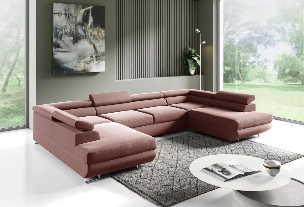 Dīvāns Corner 160 standard · Persika · 201 × 335 × 72 cm