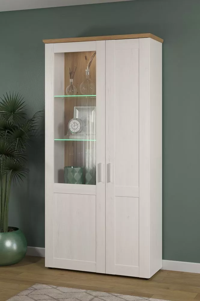 Sekcija Shade 02 ar LED Korpusa krāsa: balināta priede, · 95 × 38 × 194 cm
