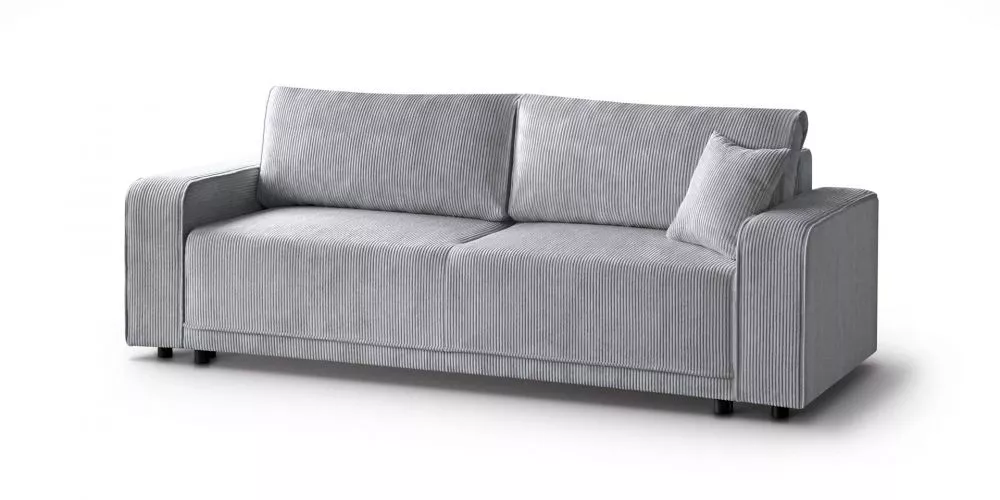 Dīvāns Primo 3S standard · Gaiši pelēks · 96 × 250 × 90 cm