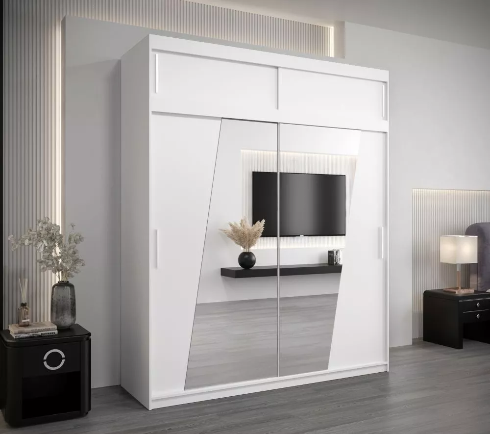 Skapis Rhomb Premium · Balts · 200 × 62 × 240 cm