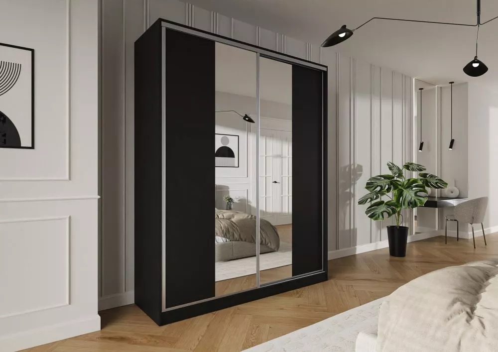 Skapis Trend 5 · Melns · 180 × 60 × 245 cm