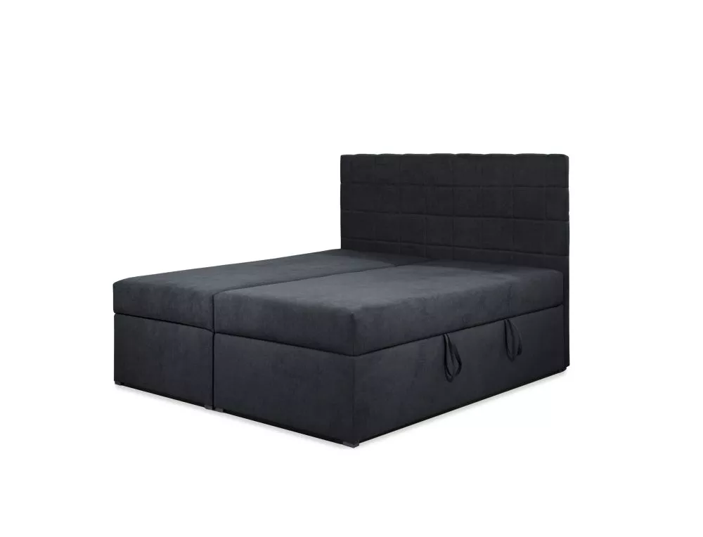 Gulta Horizon Soft Boxspring Standard Guļamvietas platums: 160 cm, Guļamvietas garums: 200 cm, · Melns · 164 × 209 × 120