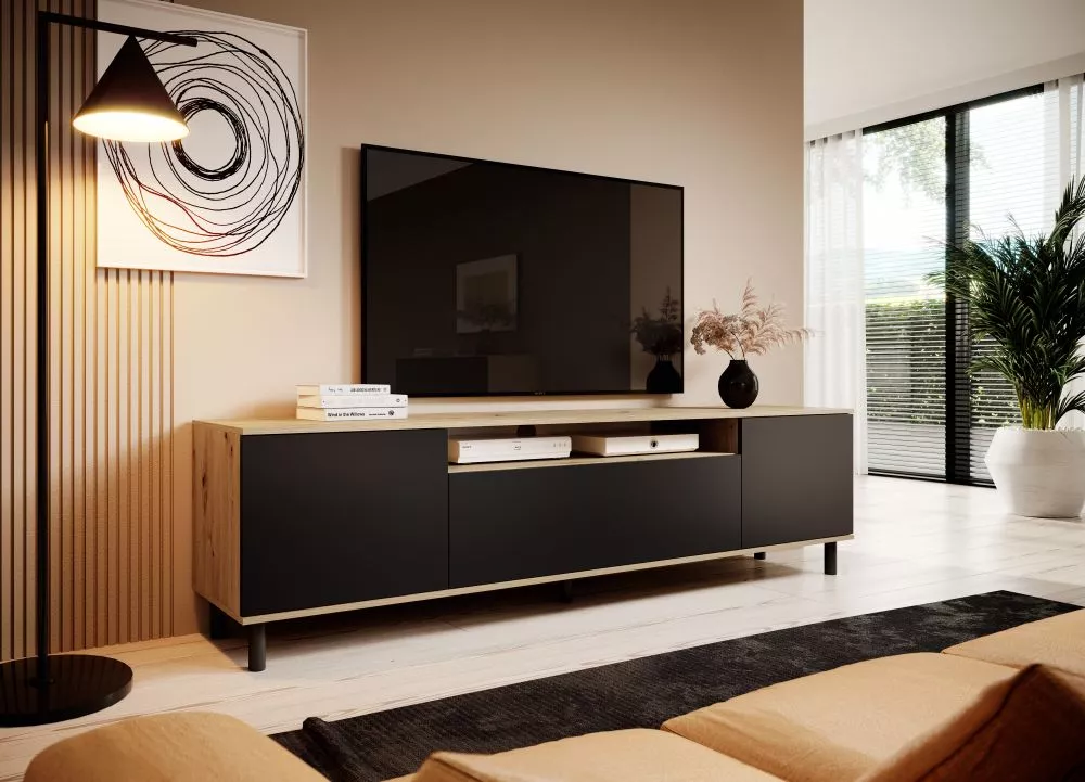TV tumba Logan RTV Lux ar LED · 180 × 40 × 54 cm
