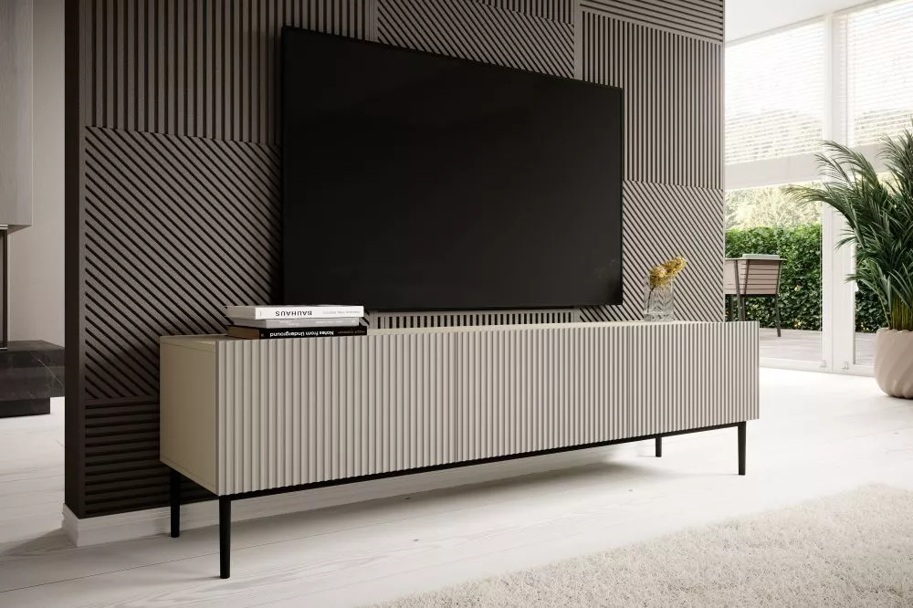 TV tumba Nicole RTV 200 2K1SZ Black · Gaiši bēšs · 200 × 45 × 53 cm