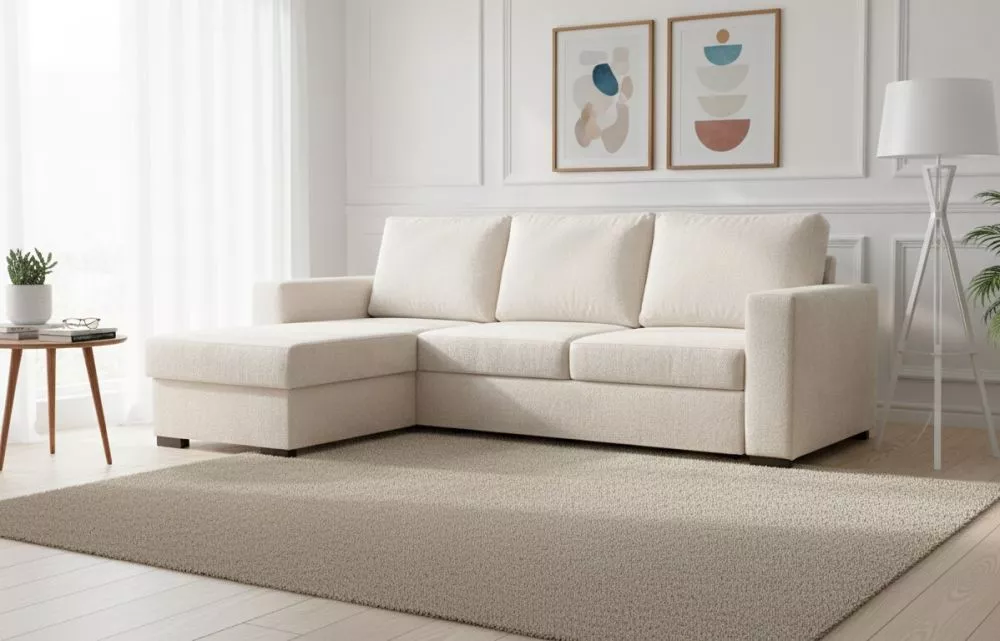 Dīvāns Dallas Lux Standard · Gaiši bēšs · 157 × 237 × 85 cm