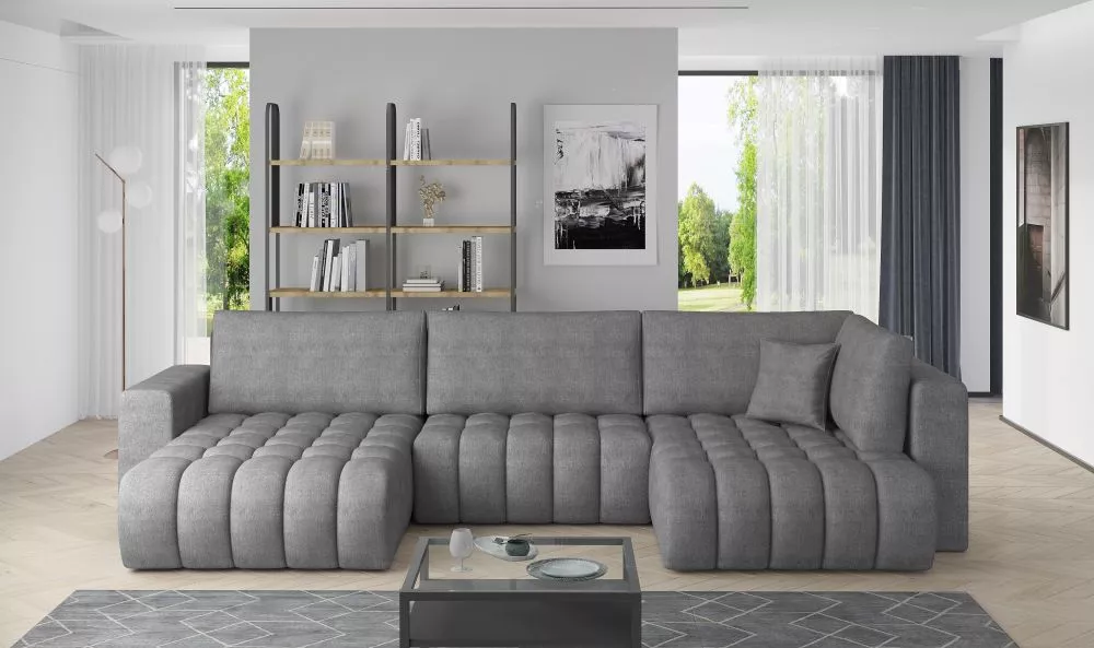 Dīvāns Bonito standard · Pelēks · 170 × 350 × 85 cm