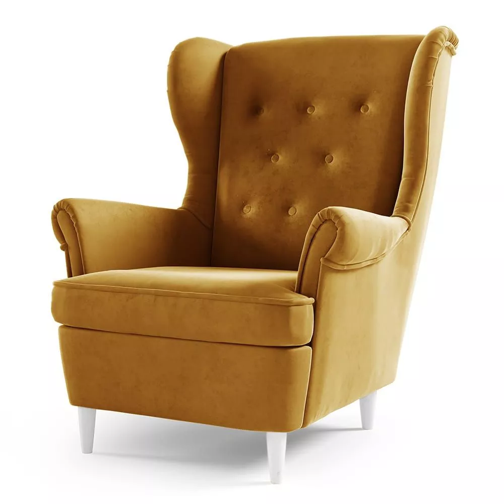 Mīksts krēsls Lino Uszak typ 190 Standard Sēdvietas dziļums: 55 cm, · Dzeltens · 85 × 90 × 103 cm
