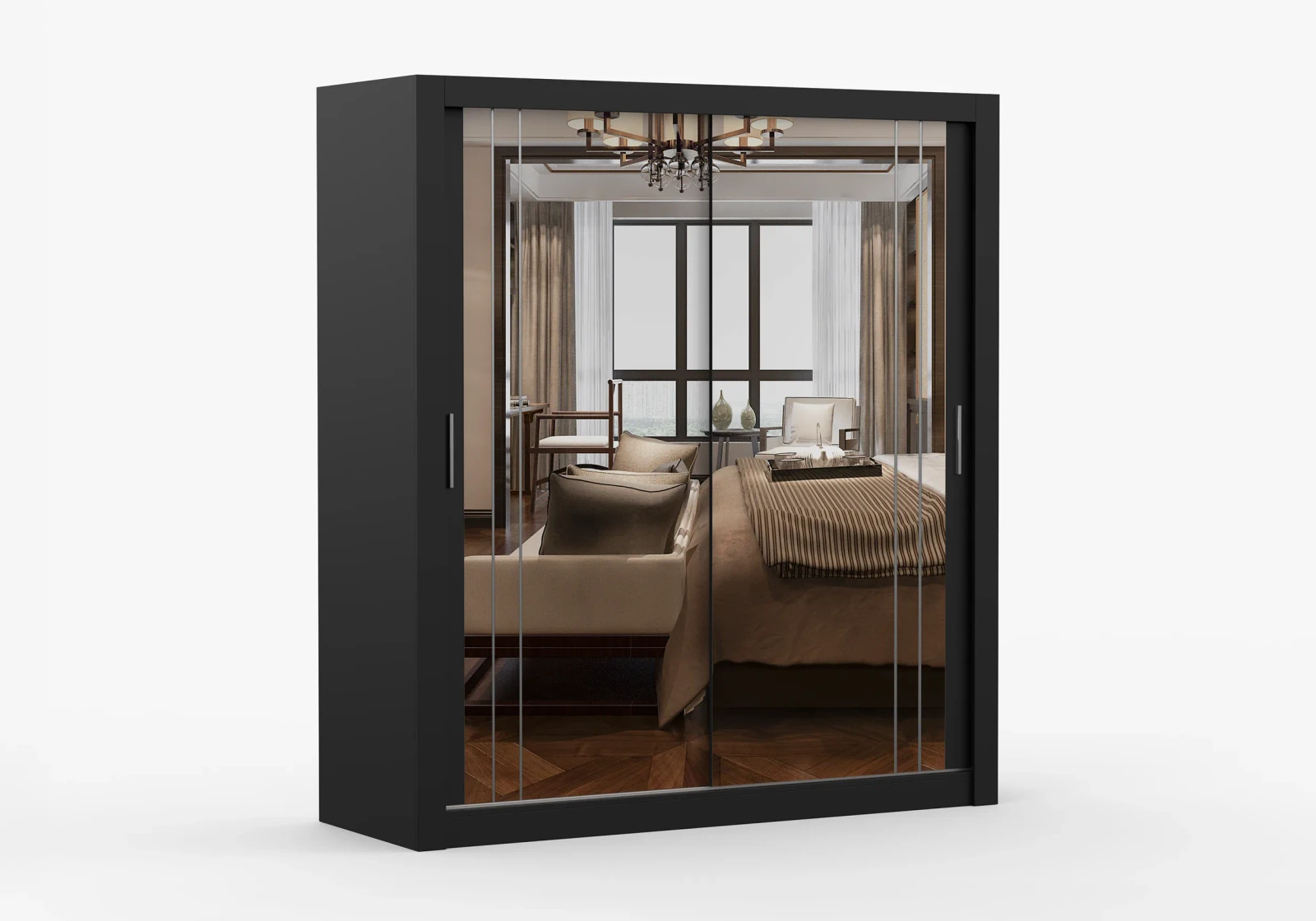 Skapis Dubai Black · Melns · 100 × 64 × 215 cm