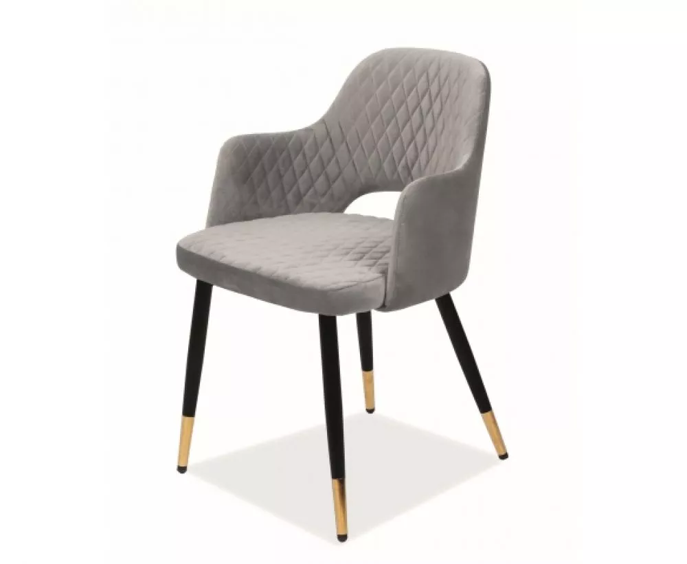Krēsls Franco Velvet · Pelēks · 82 × 55 × 45 cm
