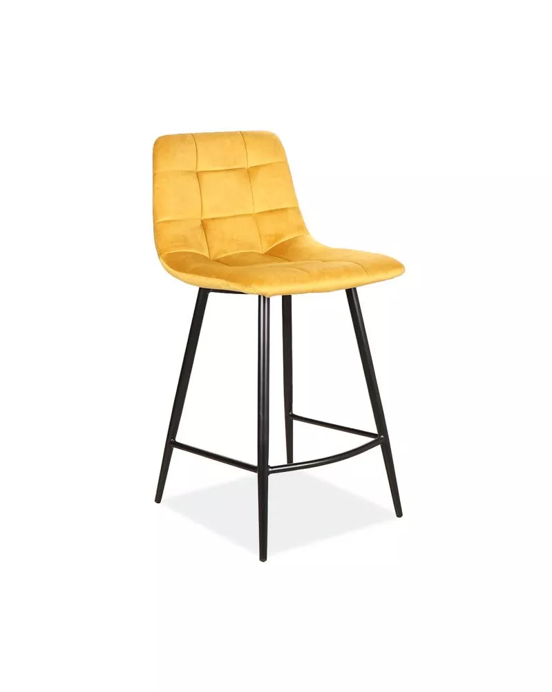 Krēsls Mila H-2 Velvet · Dzeltens · 87 × 43 × 40 cm