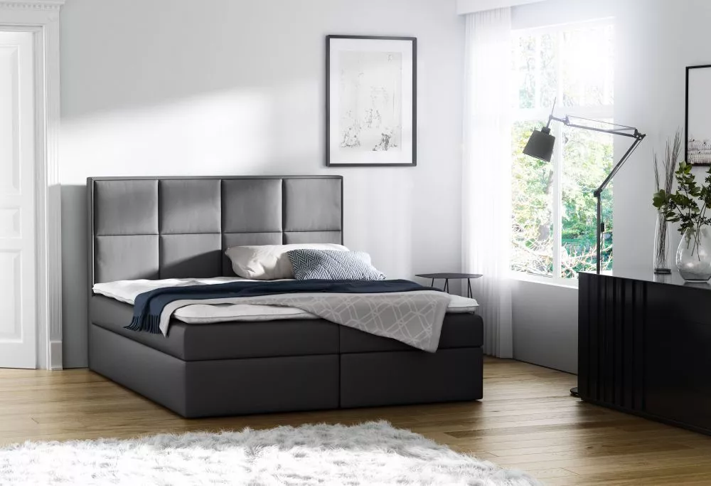Gulta Galaxy standard ar stelāžu Guļamvietas platums: 200 cm, Guļamvietas garums: 200 cm, · Pelēks · 200 × 213 × 120 cm