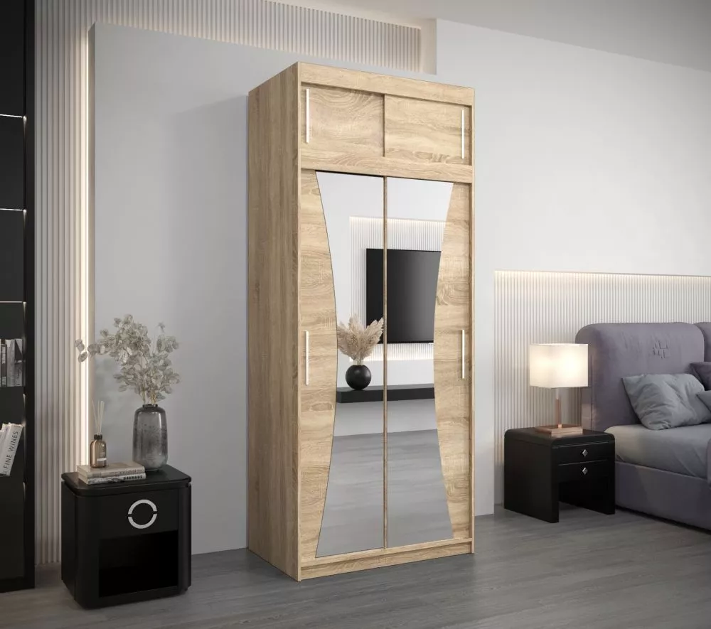 Skapis Monaco Premium · Sonoma · 100 × 62 × 240 cm