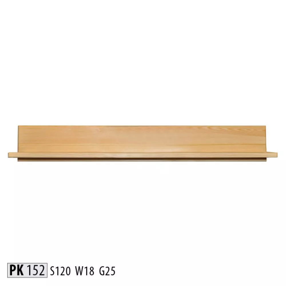 Plaukts PK 152 · Priede · 120 × 18 × 25 cm