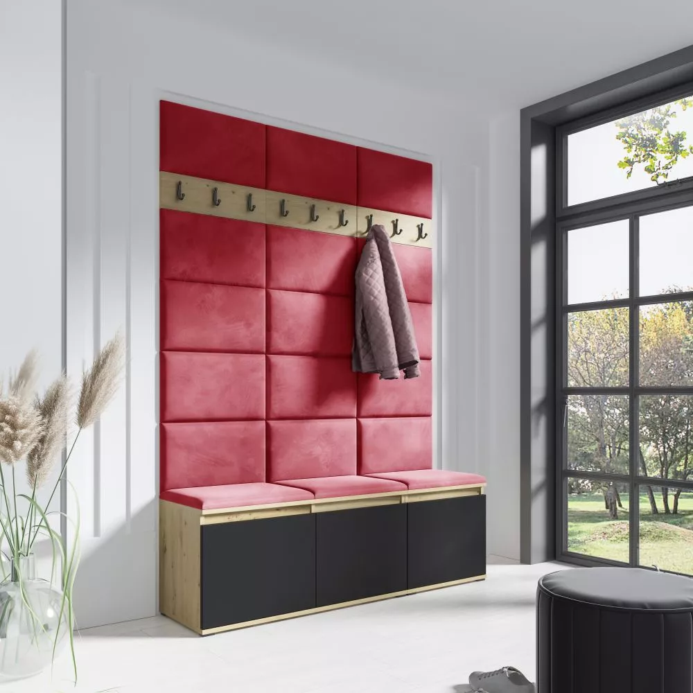 Apavu plaukts Emi 6 Trinity Korpusa krāsa: ozols artisan + melns, · 150 × 214.5 × 40 cm