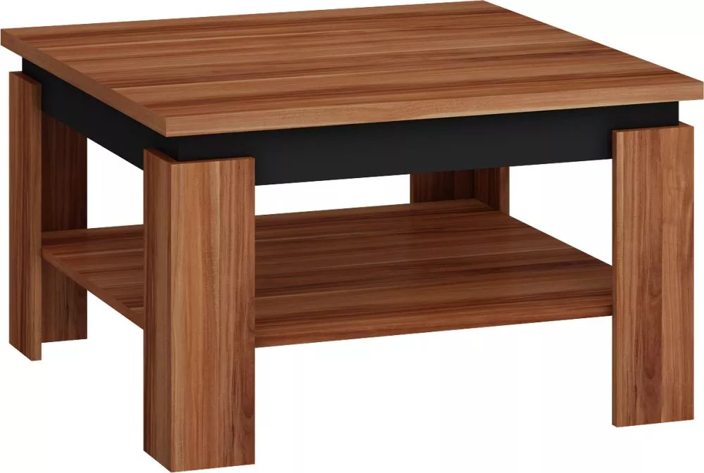 Žurnālgalds Alfa Meblo · Plūmju + melns · 80 × 80 × 80 × 48 cm