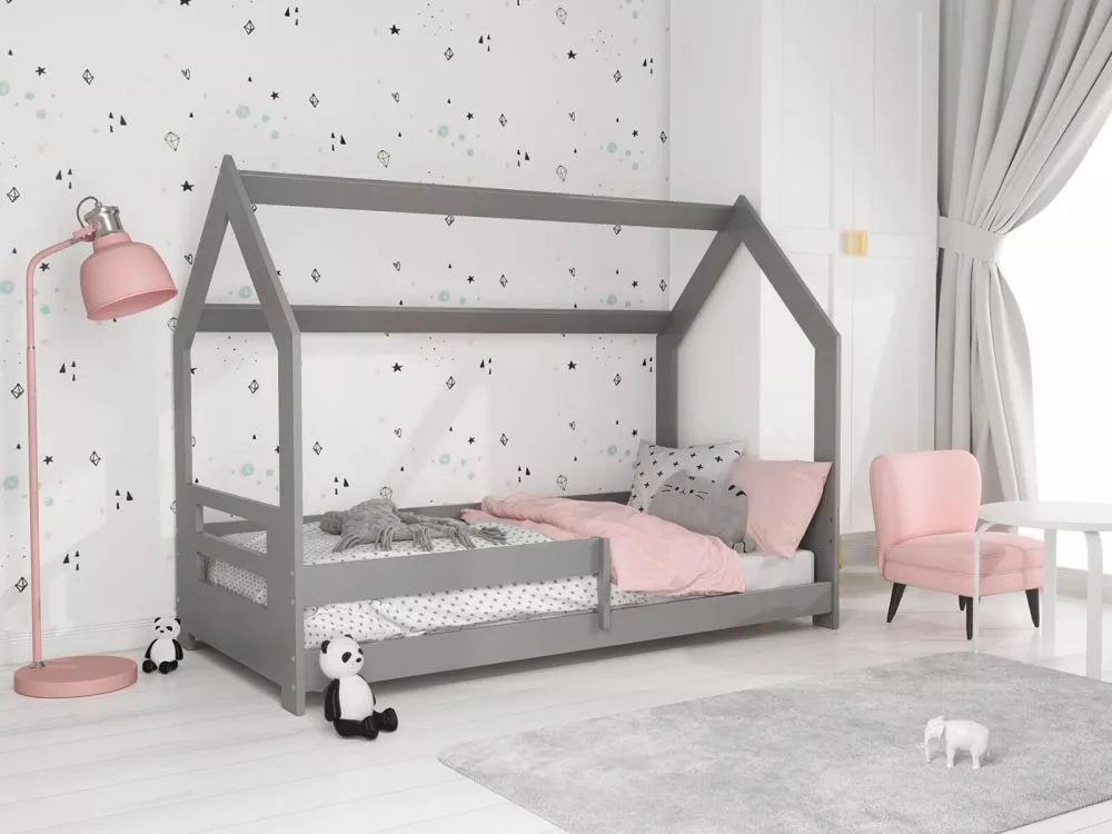 Bērnu gulta Domek D5-B ar stelāžu Guļamvietas platums: 80 cm, Guļamvietas garums: 160 cm, · 87 × 164 × 124 cm