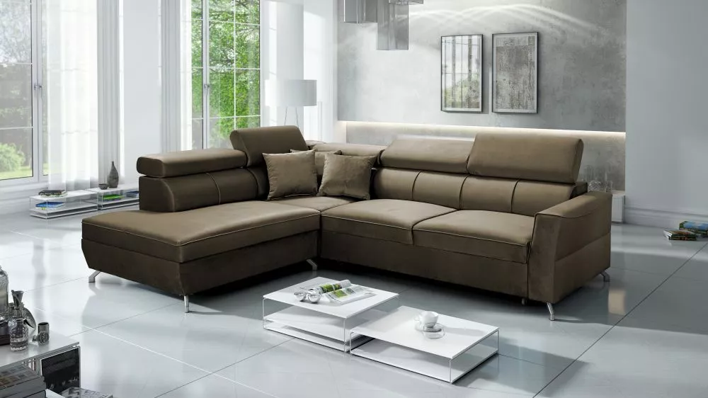 Dīvāns Veneto 3 Mix Standard · Brūns · 221 × 271 × 101 cm