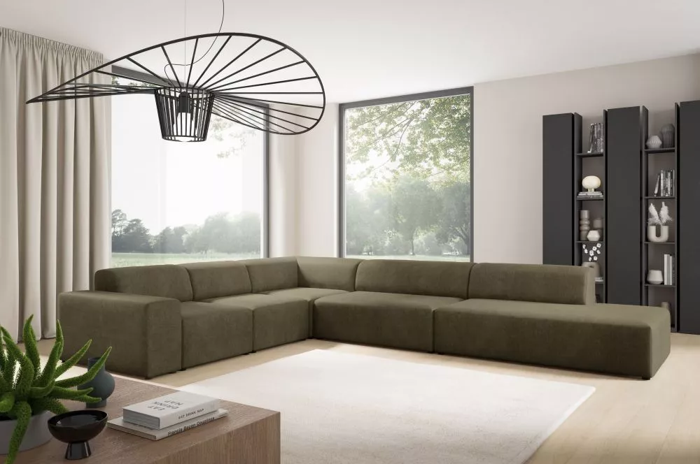 Dīvāns Modullo XL Premium Standard · Tumši brūns · 284 × 382 × 70 cm