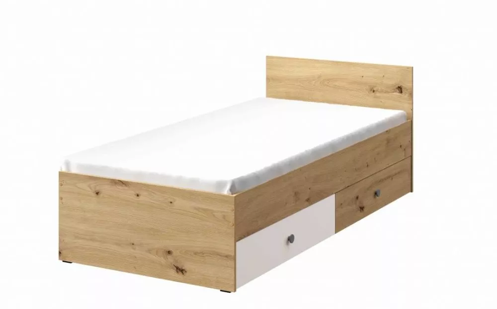 Bērnu gulta Nero 14 90x200 ar stelāžu Guļamvietas platums: 90 cm, Guļamvietas garums: 200 cm, · 94 × 203 × 41 cm