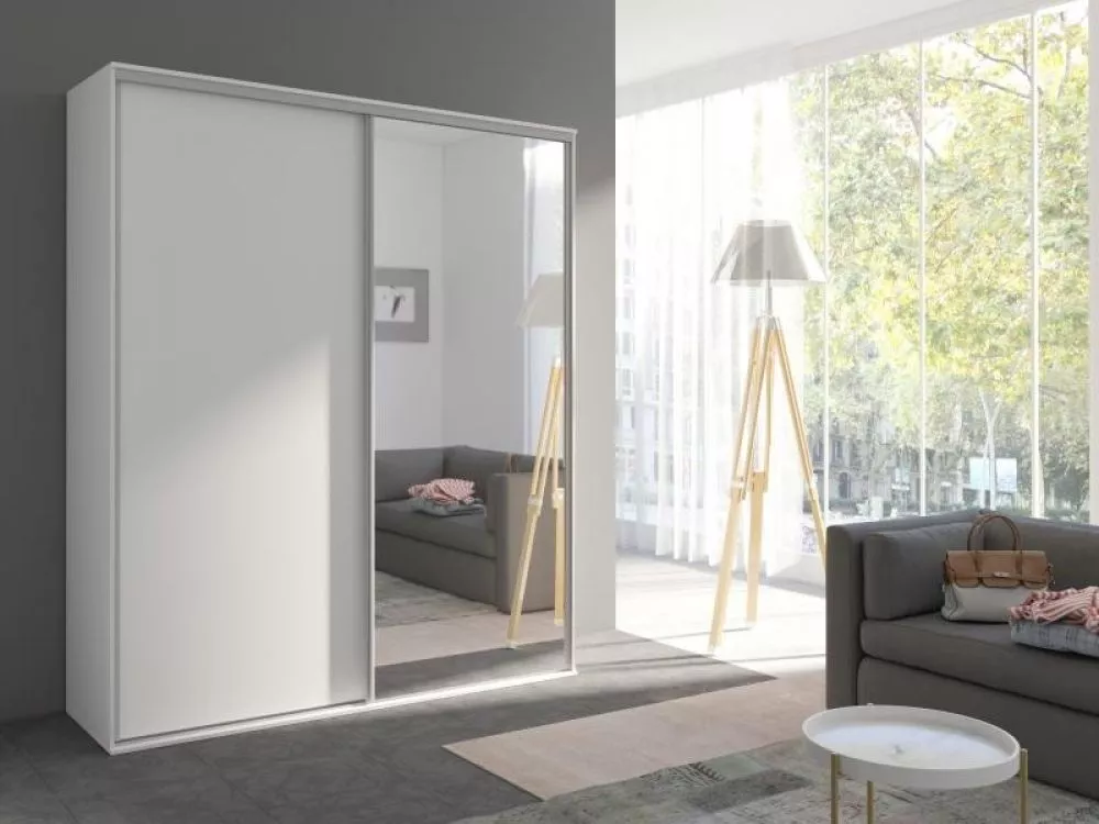 Skapis Grande 204-1 · Balts · 204 × 62 × 244 cm
