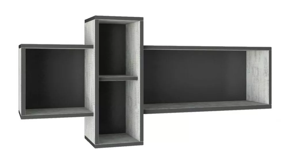Plaukts Nano 11 · Grafīts + enigma · 110 × 55 × 28.5 cm