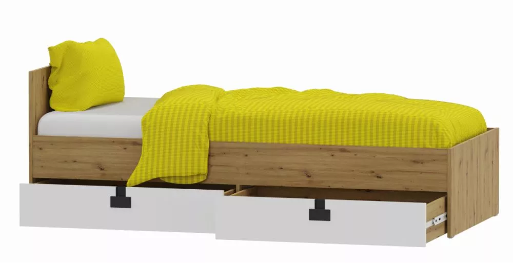 Bērnu gulta Index 14 90x200 ar stelāžu Guļamvietas platums: 90 cm, Guļamvietas garums: 200 cm, · 94 × 203 × 41 cm