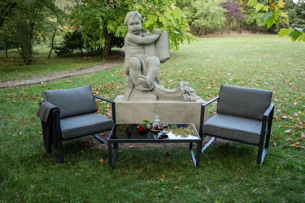 Terases mēbeles Mostrare 2+1 · Pelēks · 50 × 100 × 38 cm