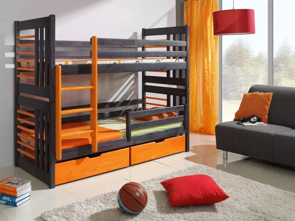 Bērnu gulta Roland 80x180 ar stelāžām Kāpņu puse: Pa kreisi, Guļamvietas platums: 80 cm, Guļamvietas garums: 180 cm, · 8