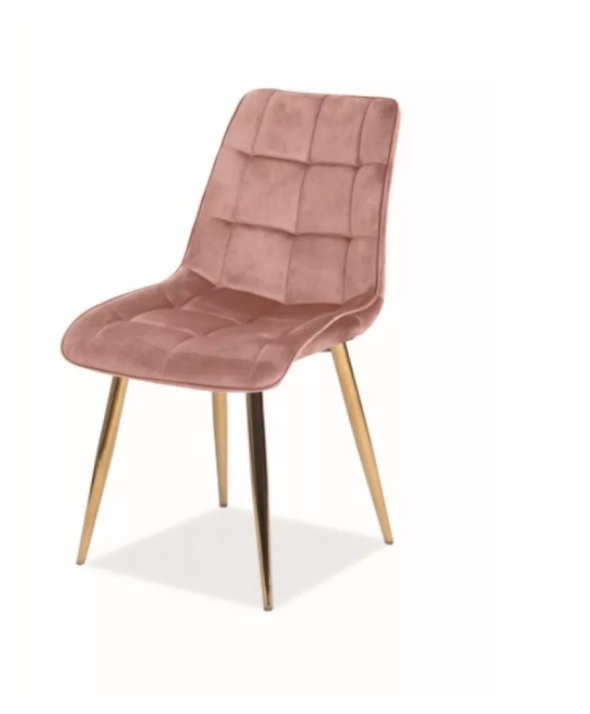Krēsls Chic Gold Velvet · Rozā · 88 × 50 × 41 cm