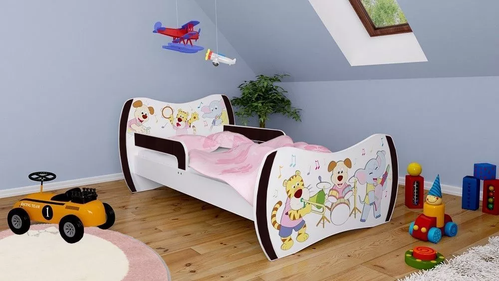 Bērnu gulta Dream L03 160x80 DM14 ar stelāžu Guļamvietas platums: 80 cm, Guļamvietas garums: 160 cm, · 104 × 164 × 71 cm