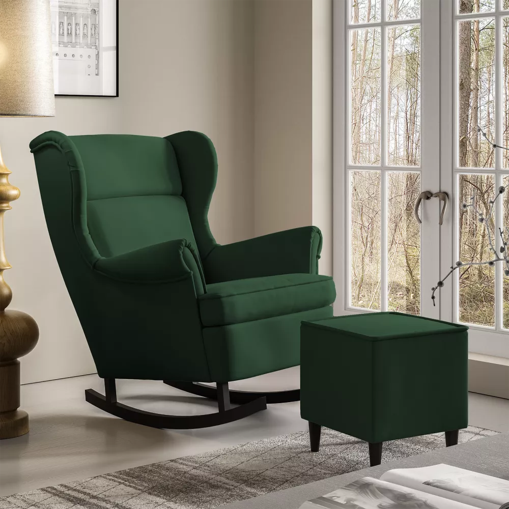 Mīksts krēsls Axel typ 195+P Standard Sēdvietas dziļums: 58 cm, · Zaļš · 80 × 88 × 104 cm