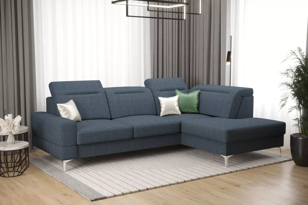 Dīvāns Malibu Mini standard · Tumši zils · 180 × 250 × 90 cm