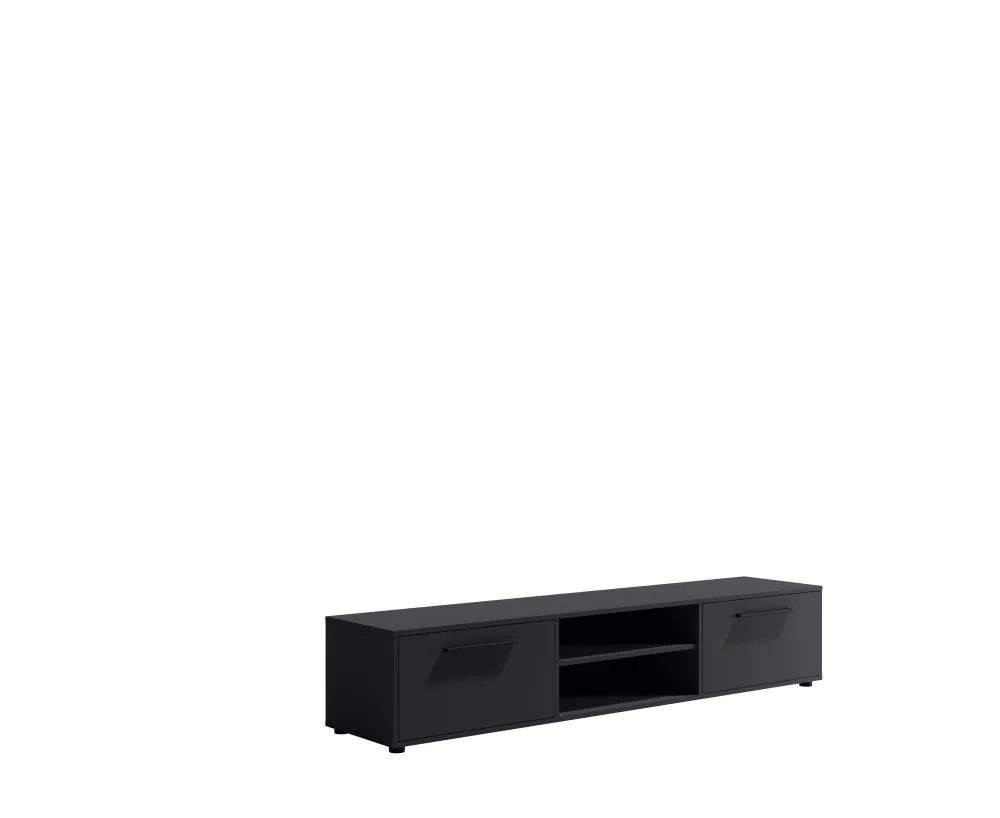 TV tumba Maxione MX-09/10 · Melna · 190 × 40 × 37 cm