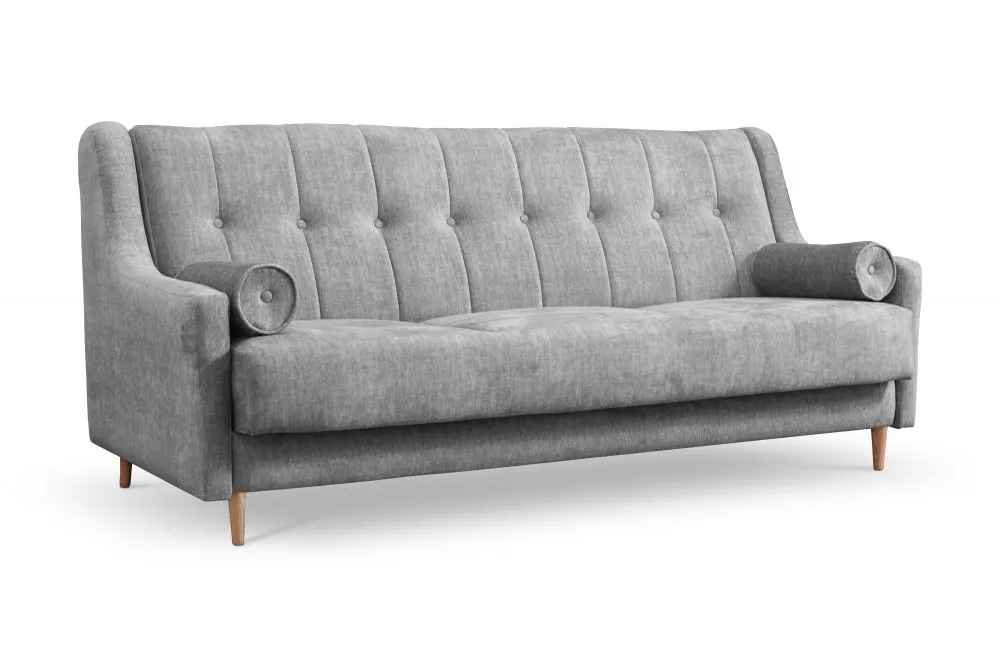 Dīvāns Platon 3S Beech Standard · Pelēks · 94 × 205 × 91 cm