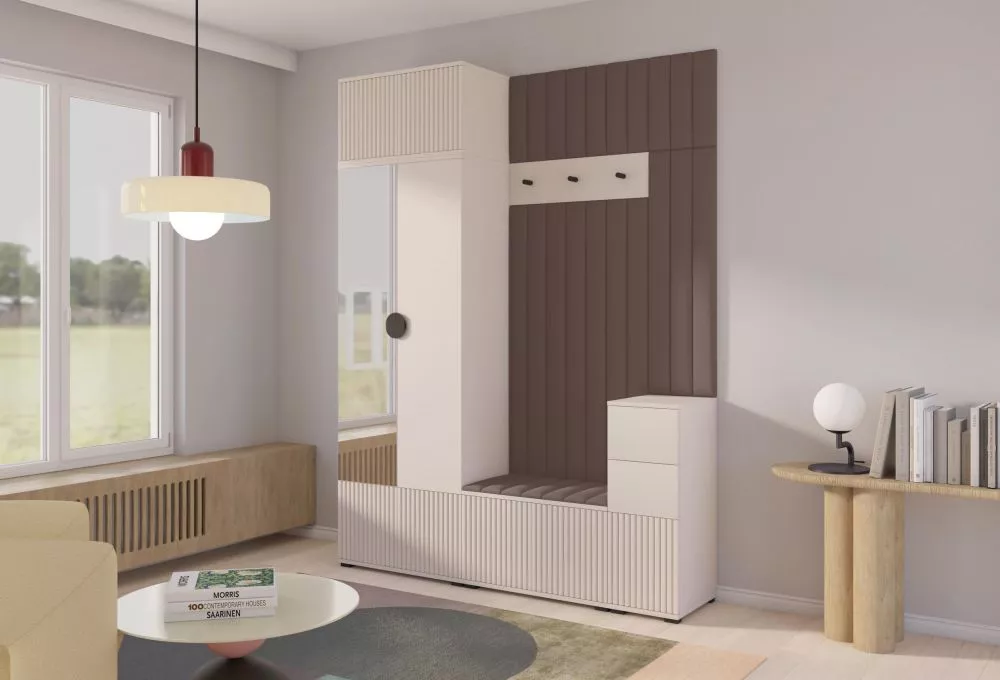 Apavu plaukts Rayo 8 Trinity Premium Korpusa krāsa: kašmīra, · 170 × 225 × 40 cm