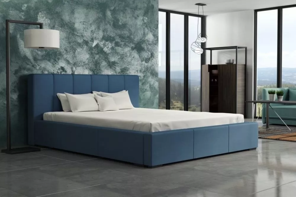 Gulta Mistral Standard ar stelāžu Guļamvietas platums: 140 cm, Guļamvietas garums: 200 cm, · Zils · 158 × 220 × 94 cm