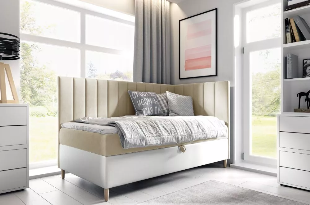 Gulta Maja 3 R Boxspring Standard Guļamvietas platums: 90 cm, Korpusa krāsa: balts, Guļamvietas garums: 200 cm, · 98 × 2