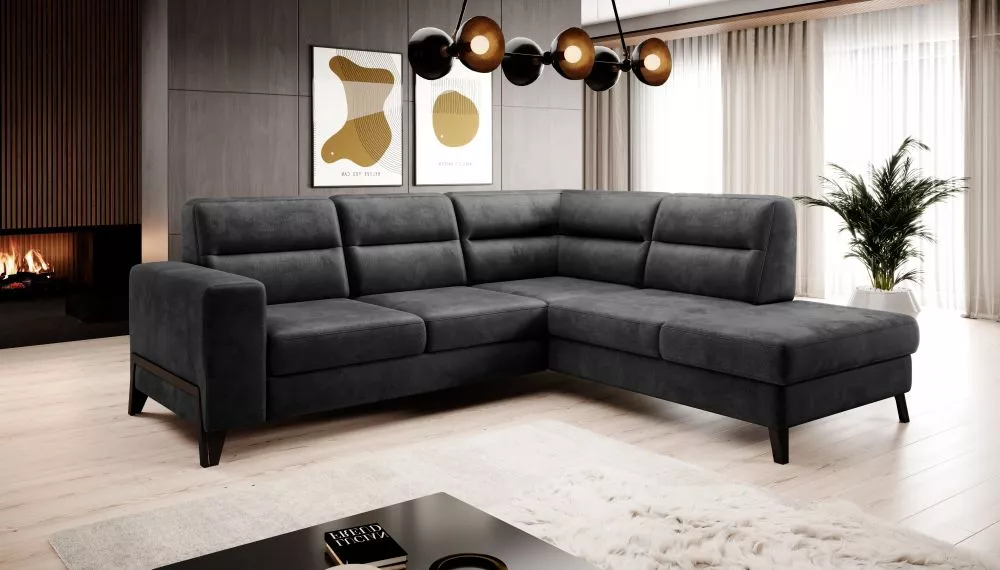 Dīvāns Cassara Lux Standard · Antracīts · 237 × 277 × 100 cm