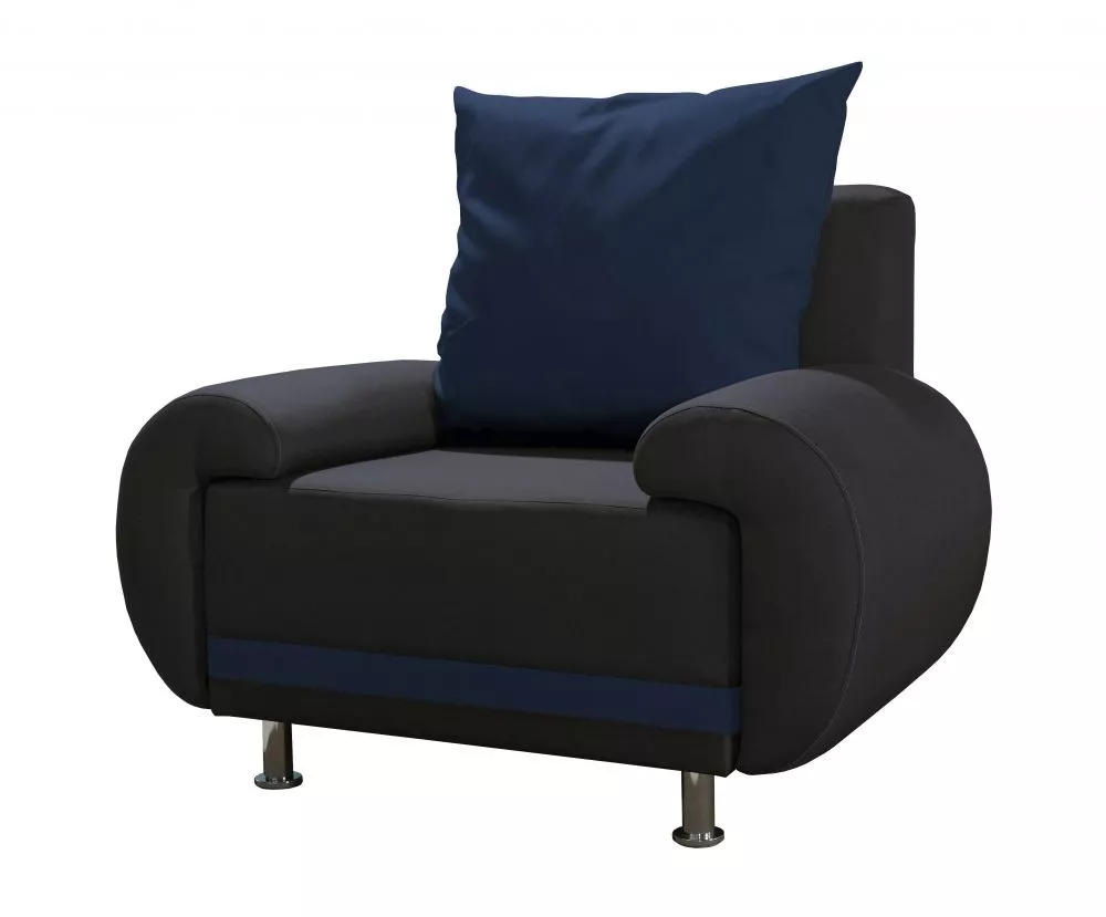 Mīksts krēsls Amore 1S standard Elementu krāsa: zils, Korpusa krāsa: grafīts, · 102 × 82 × 78 cm
