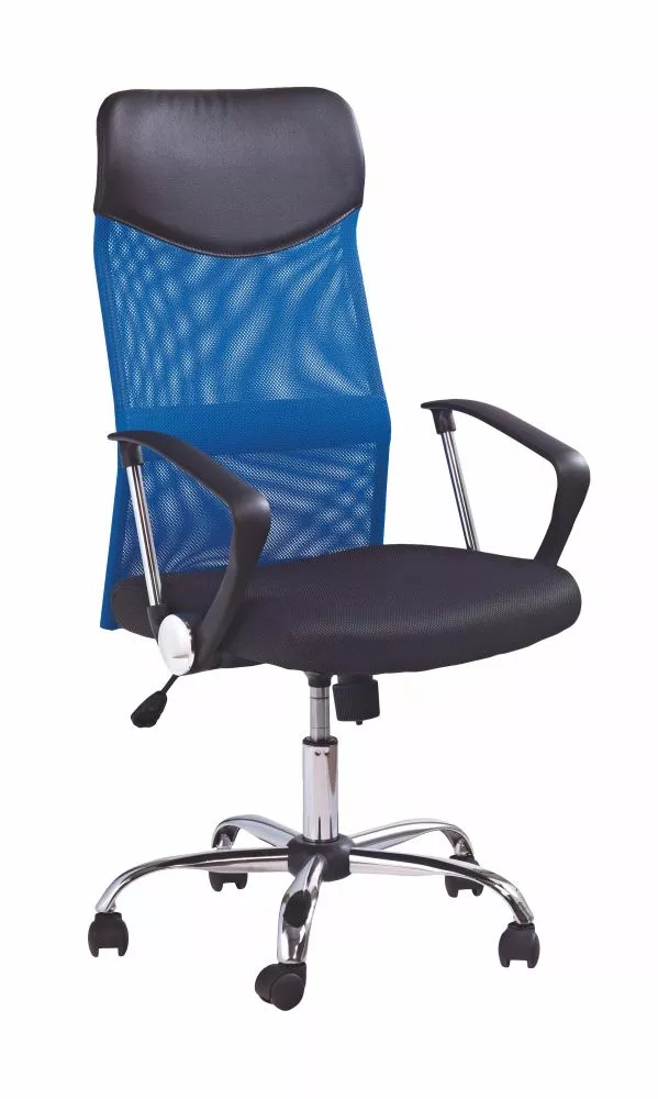 Datorkrēsls Vire · Melns + zils · 61 × 63 × 110 cm