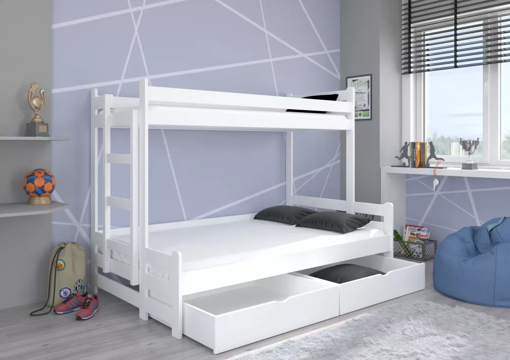 Bērnu gulta Beniamin Basic ar stelāžām Kāpņu puse: Pa kreisi, Guļamvietas platums: 120 cm, Guļamvietas garums: 200 cm, ·