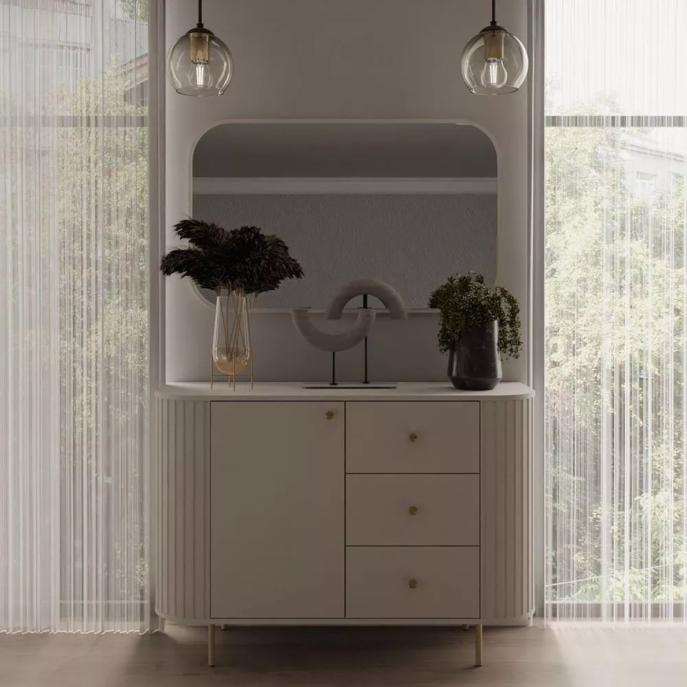 Kumode Ovalio 813 · Bēšs · 123 × 42 × 85 cm