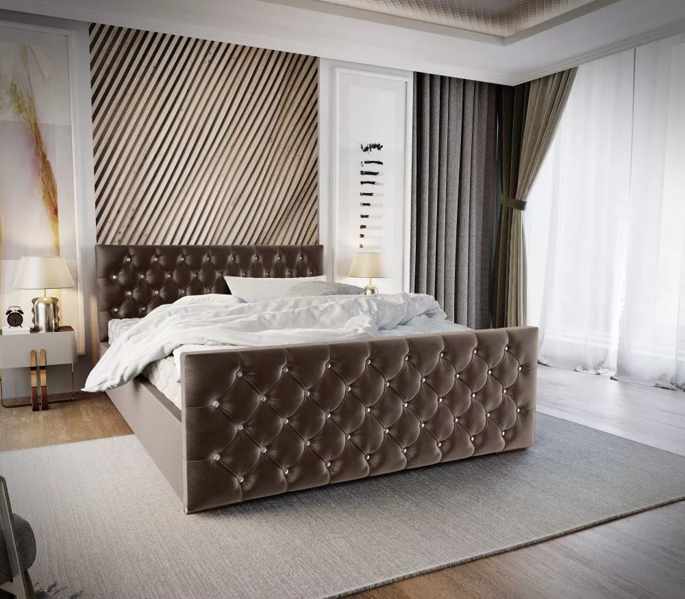 Gulta Queen Premium Standard ar stelāžu Guļamvietas platums: 180 cm, Guļamvietas garums: 200 cm, stelāžas tips: koka, · 