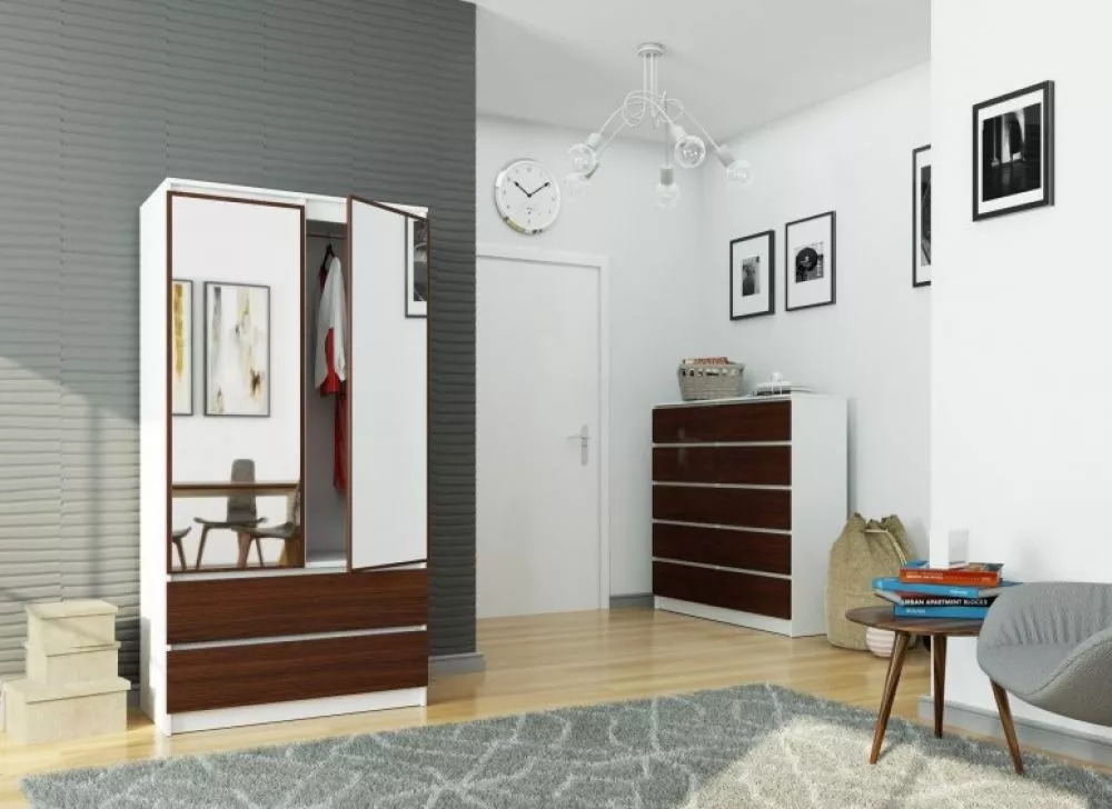 Skapis S902D2SZ Mirror · 90 × 51 × 180 cm