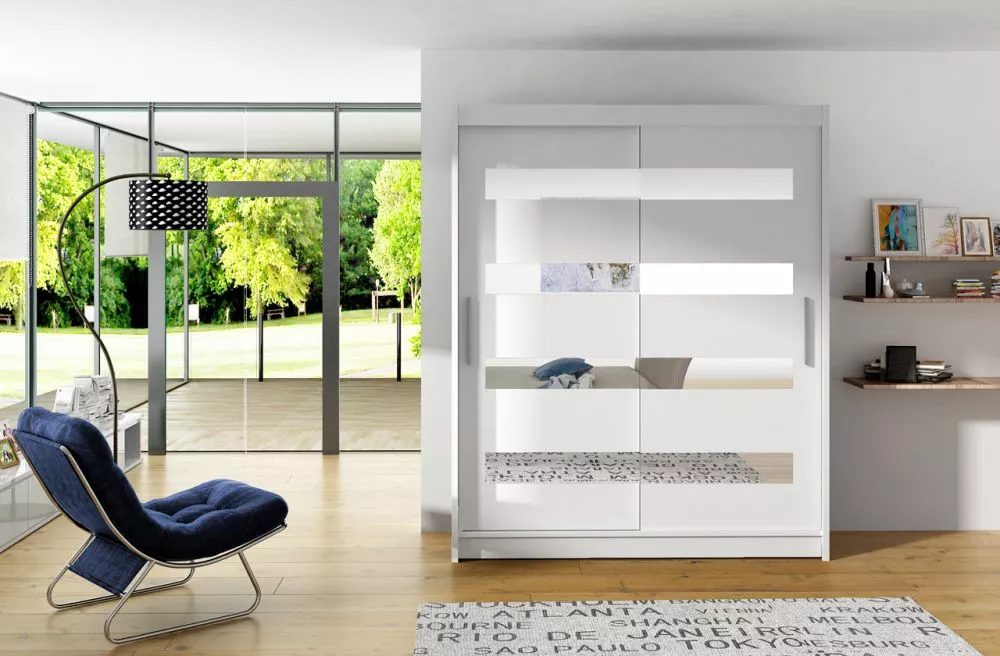 Skapis Baltic · Balts · 150 × 58 × 200 cm