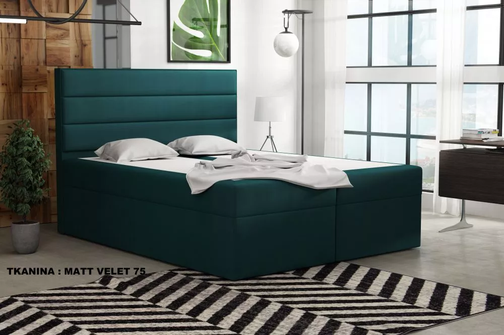 Gulta Ilmo Premium Standard Guļamvietas platums: 180 cm, Guļamvietas garums: 200 cm, · Jūraszaļš · 182 × 210 × 120 cm