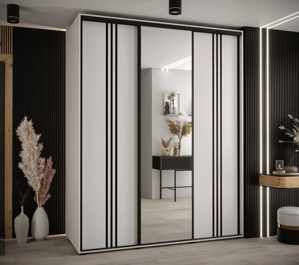 Skapis Cannes 7 · Balts · 190 × 60 × 205.2 cm