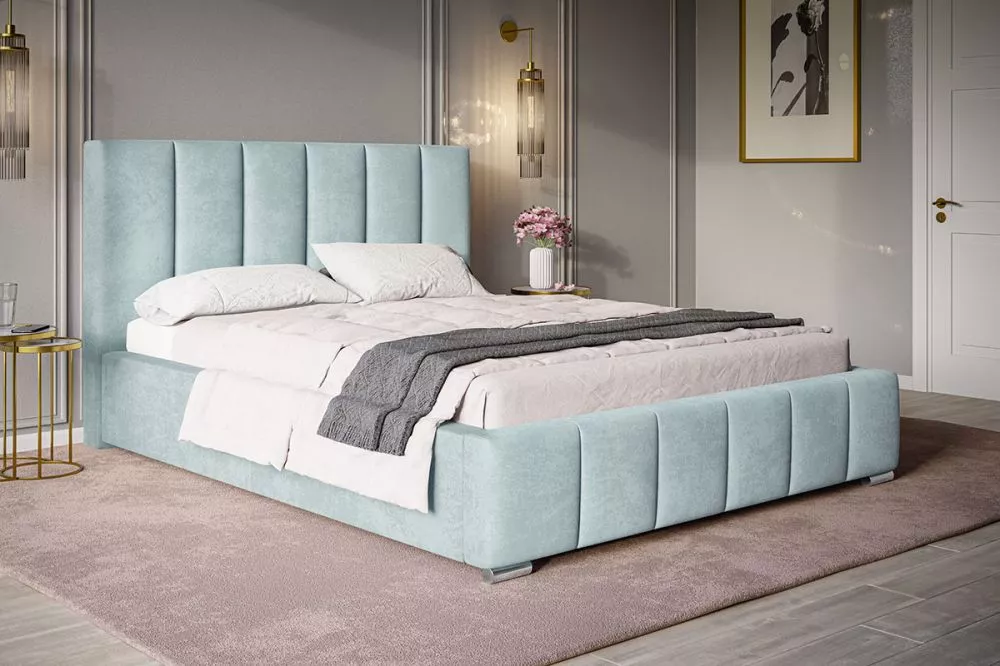 Gulta Bed 1 standard ar stelāžu Guļamvietas platums: 120 cm, Guļamvietas garums: 200 cm, stelāžas tips: koka, · Gaiši zi
