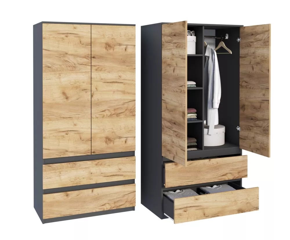 Skapis Malmo SZ90 · 89.5 × 50 × 182 cm